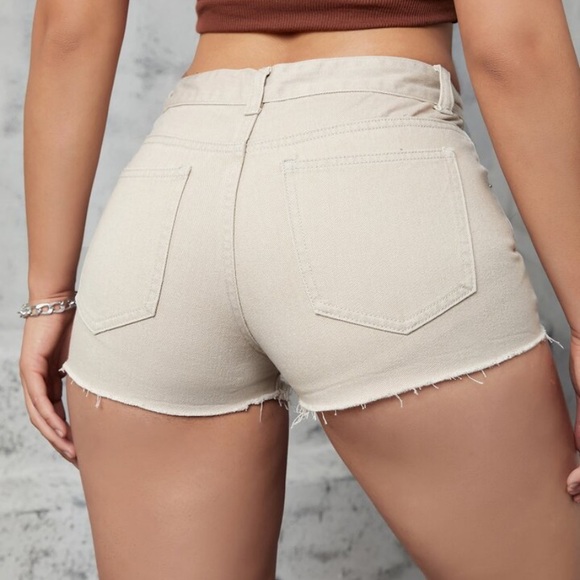 Brand New Khaki Jean Shorts from Shein - Picture 2 of 3